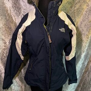 The North Face Women's Navy and Cream Lined Athletic Jacket